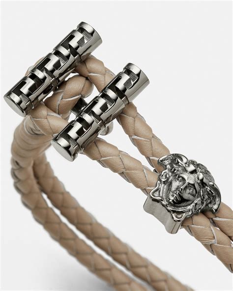 versace bracelet mens replica|versace medusa braided leather bracelet.